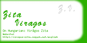 zita viragos business card